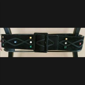 Vintage Suede Jewel YSL belt